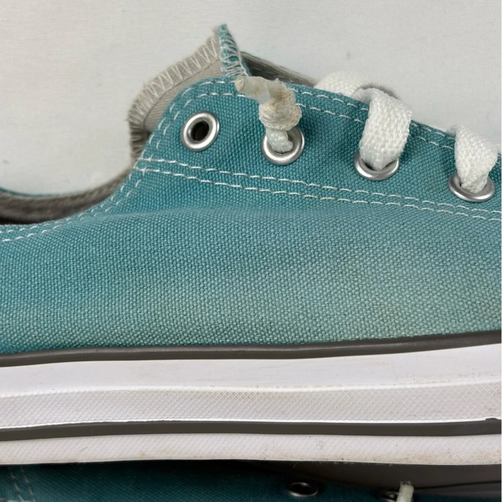 Converse All Star Sneakers Low-Top Stylish Lace Up Casual Shoes Teal Size 5